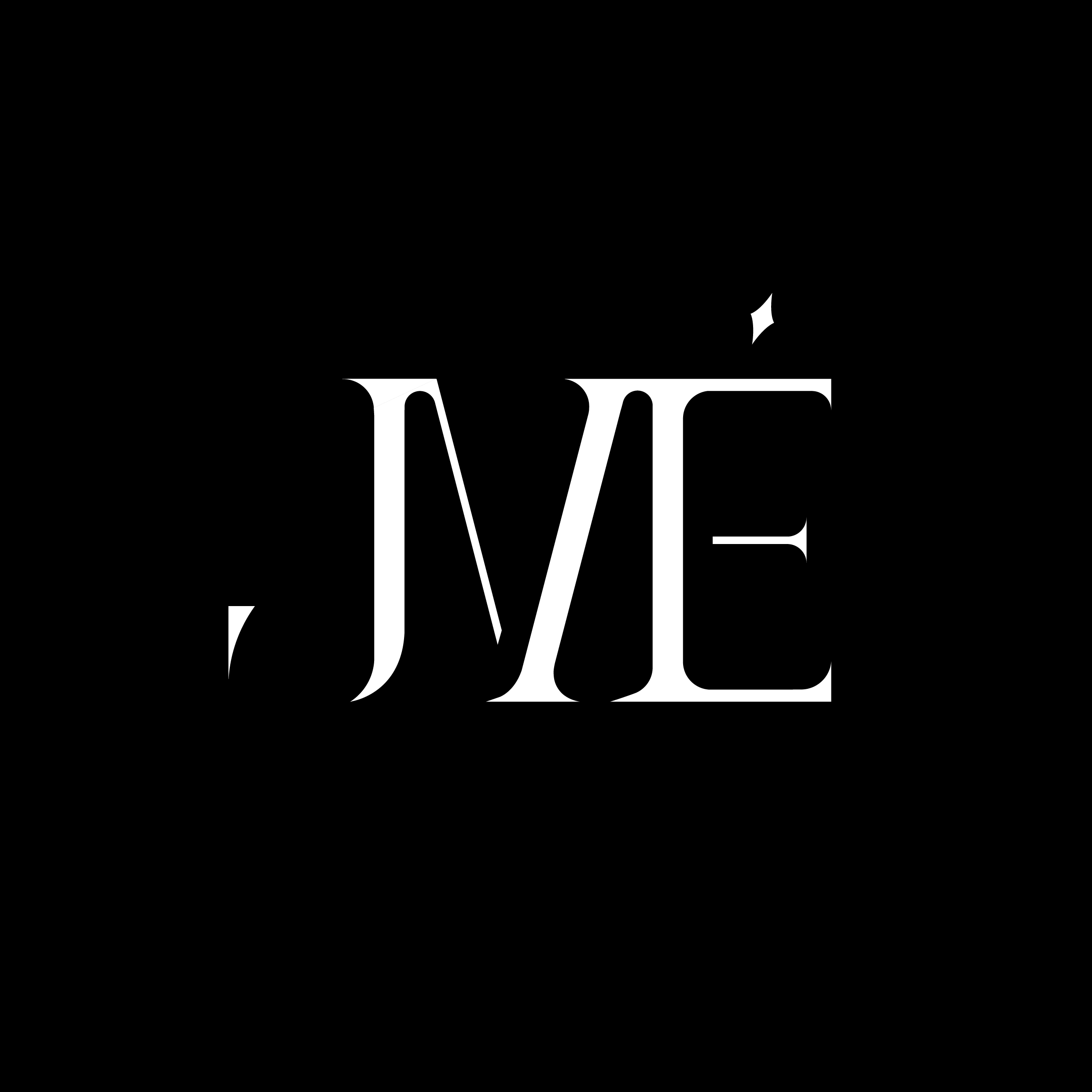 JVE 黑底白字 Logo